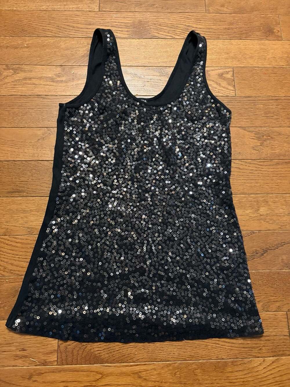 Express Black Sequin Tank Top